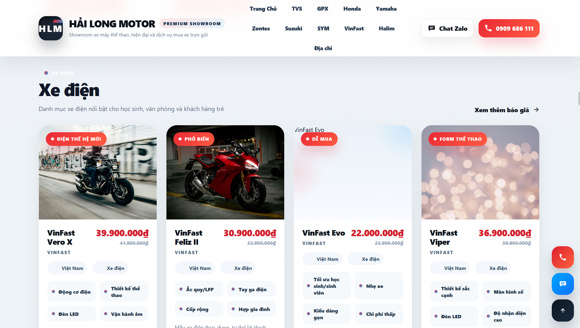 Hải Long Motor Premium Sales System