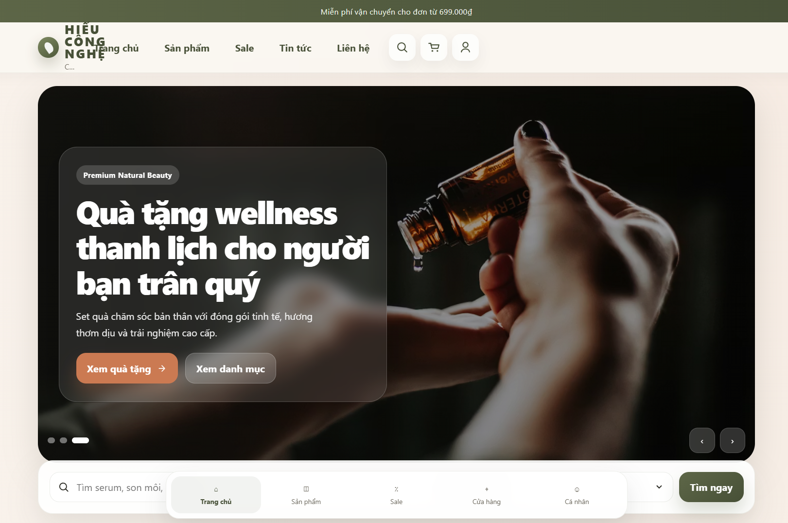 Website Mỹ Phẩm Cao Cấp V1