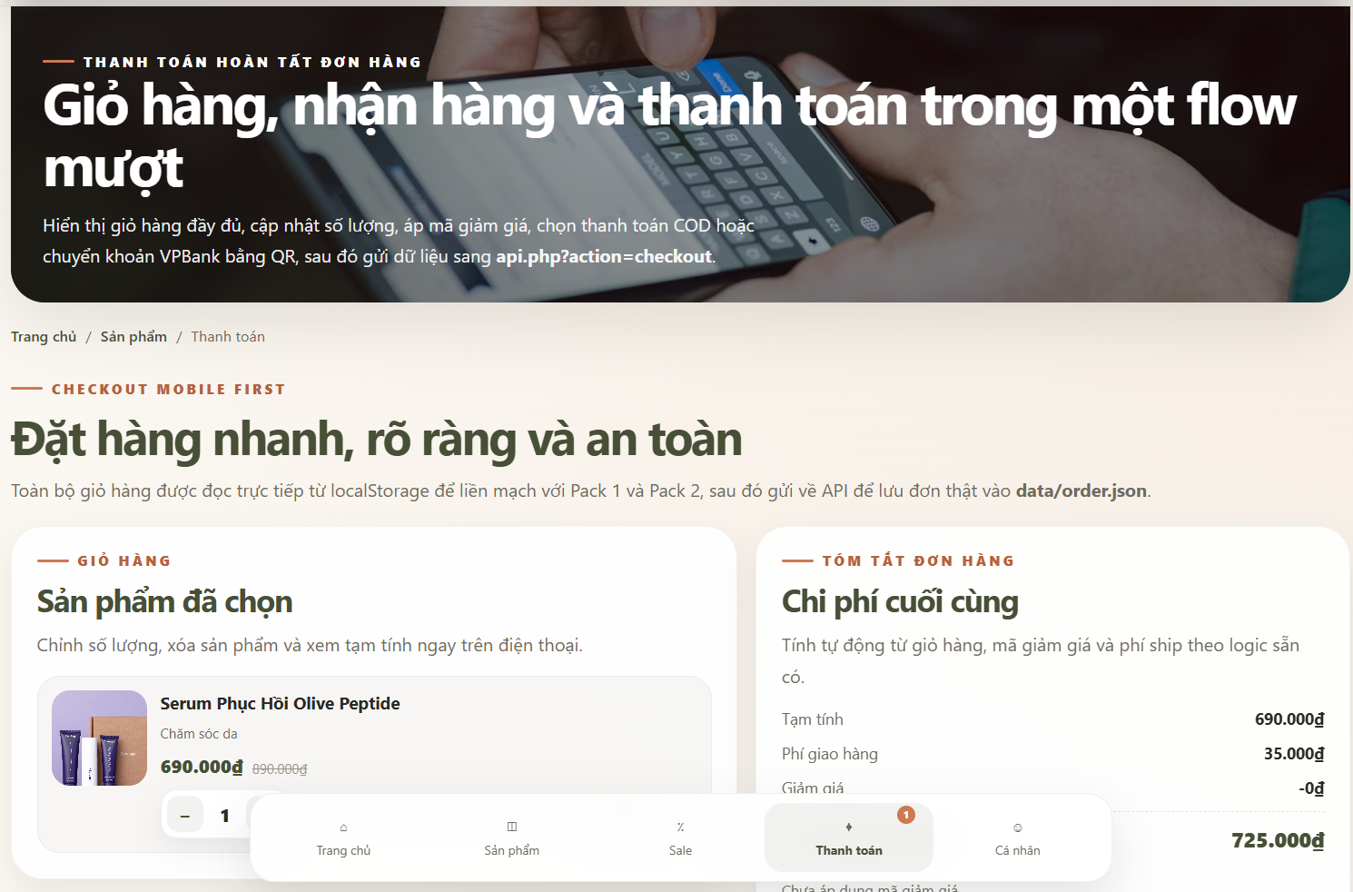 Website Mỹ Phẩm Cao Cấp V1