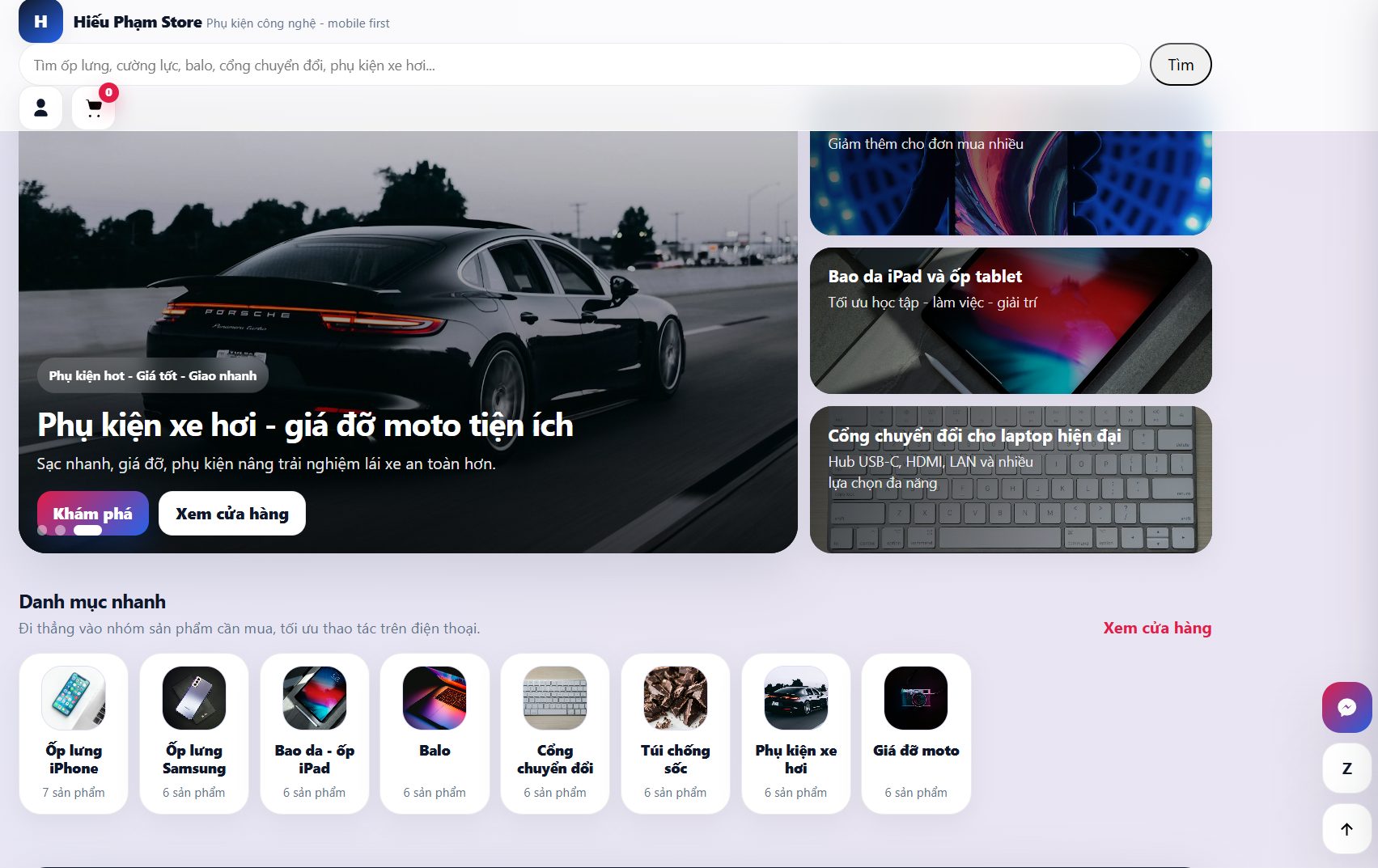 Website Phụ Kiện Công Nghệ V1
