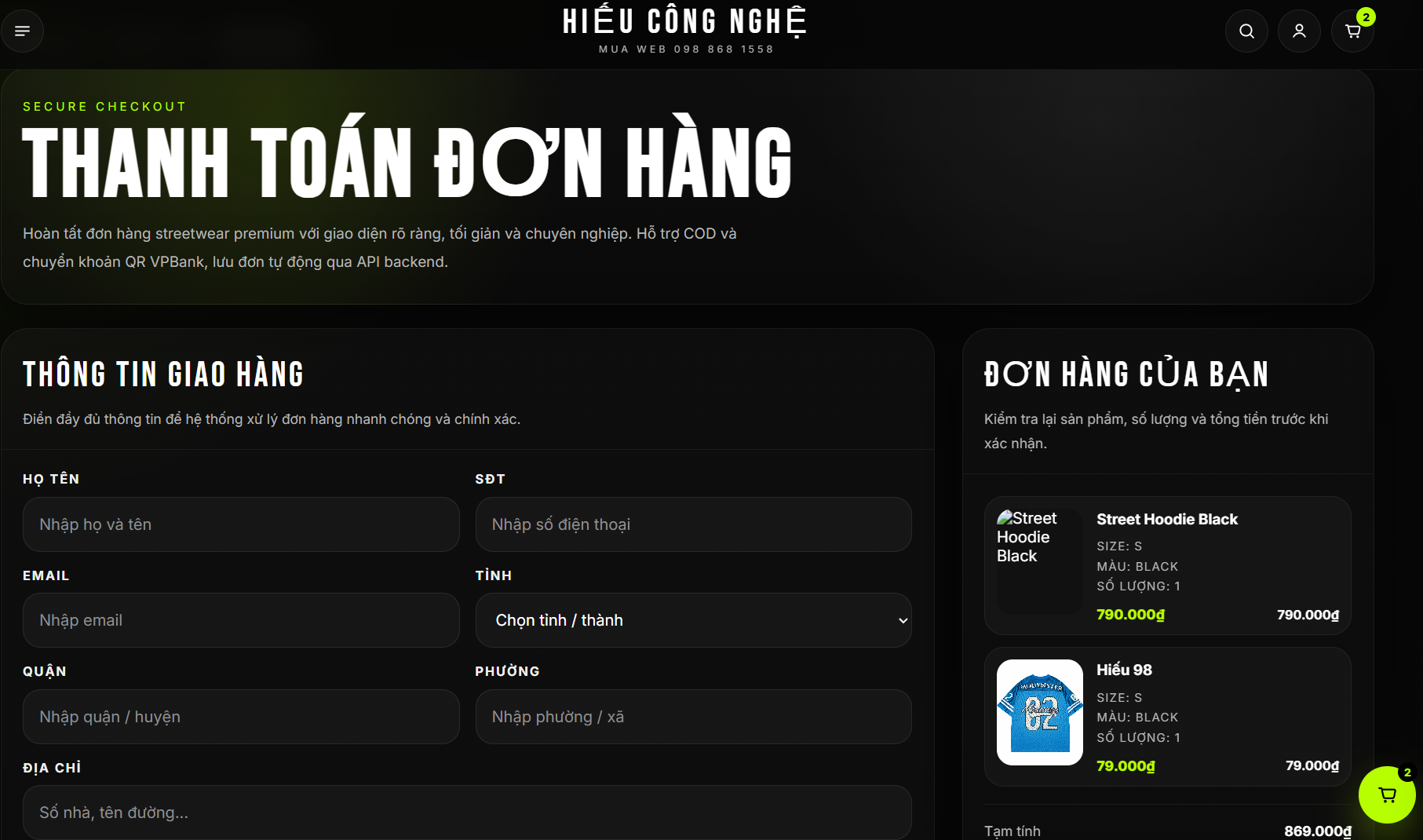 Website Thời Trang  V2