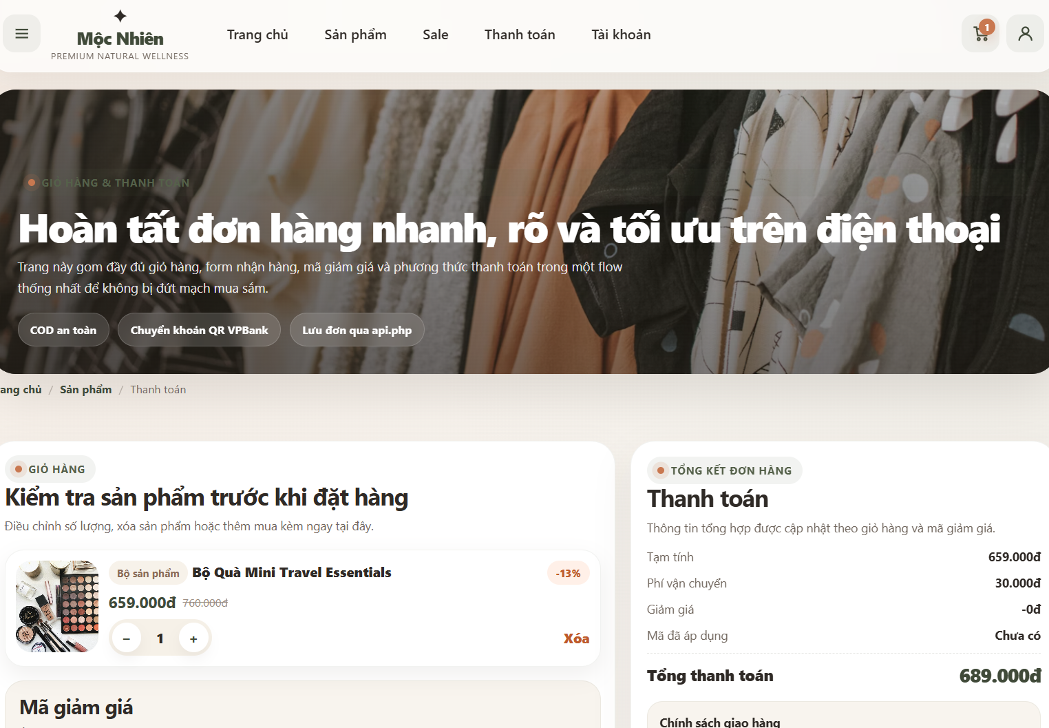 Website Mỹ Phẩm Cao Cấp V2