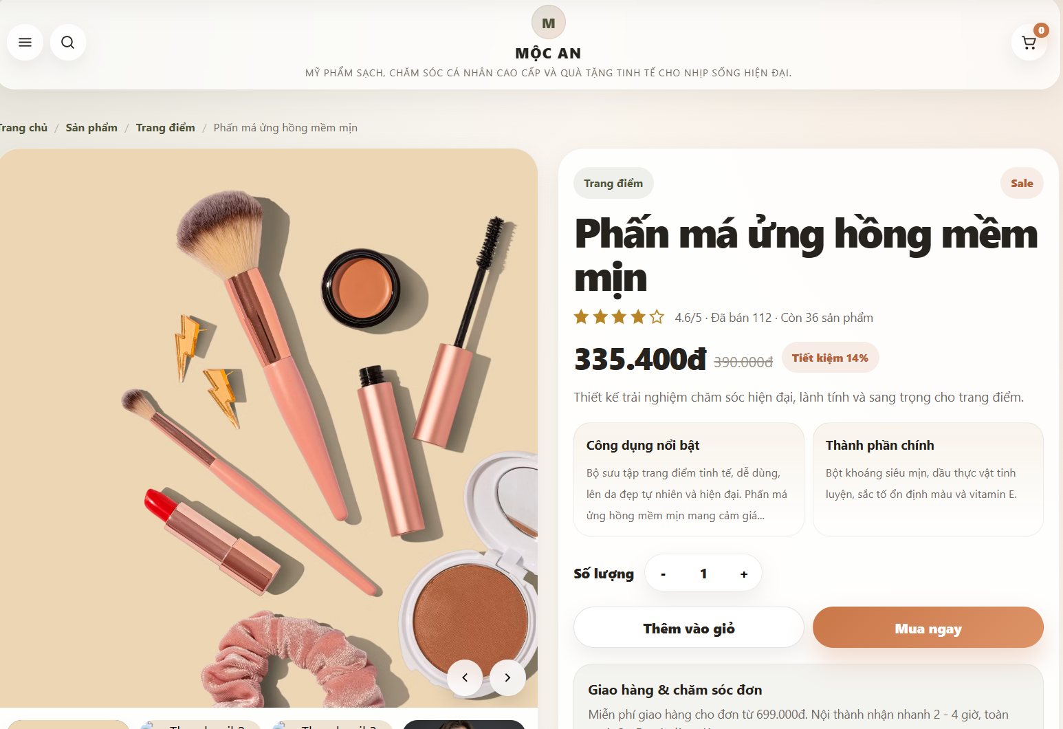 Website Mỹ Phẩm Cao Cấp V3