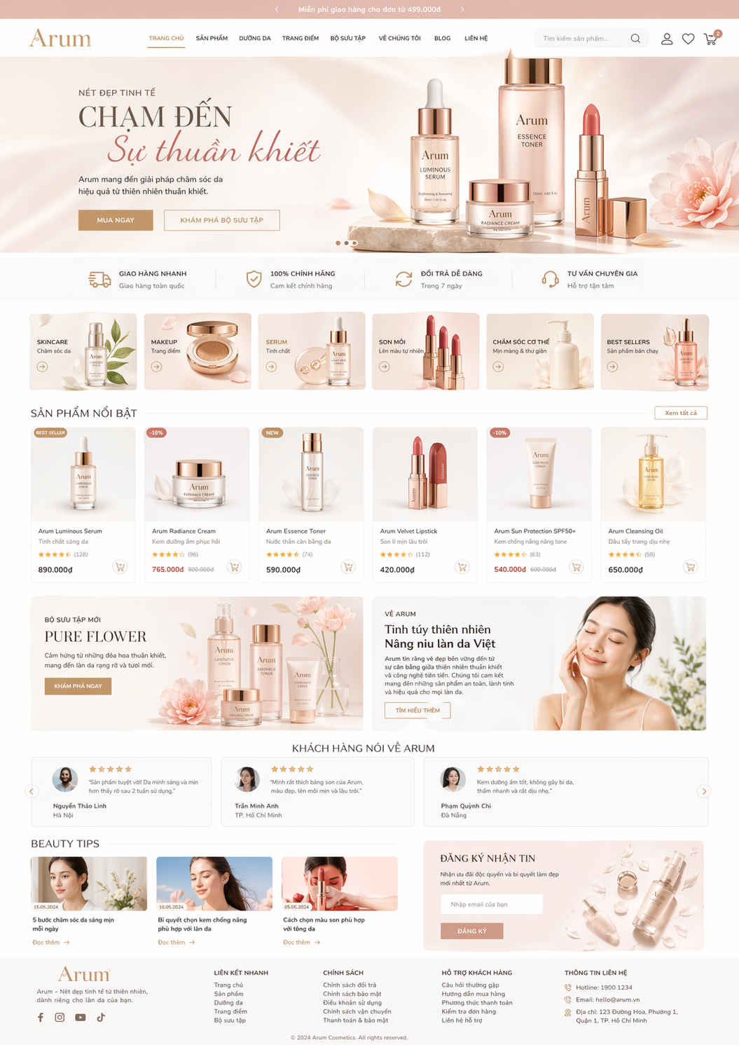 Website Mỹ Phẩm Cao Cấp V5