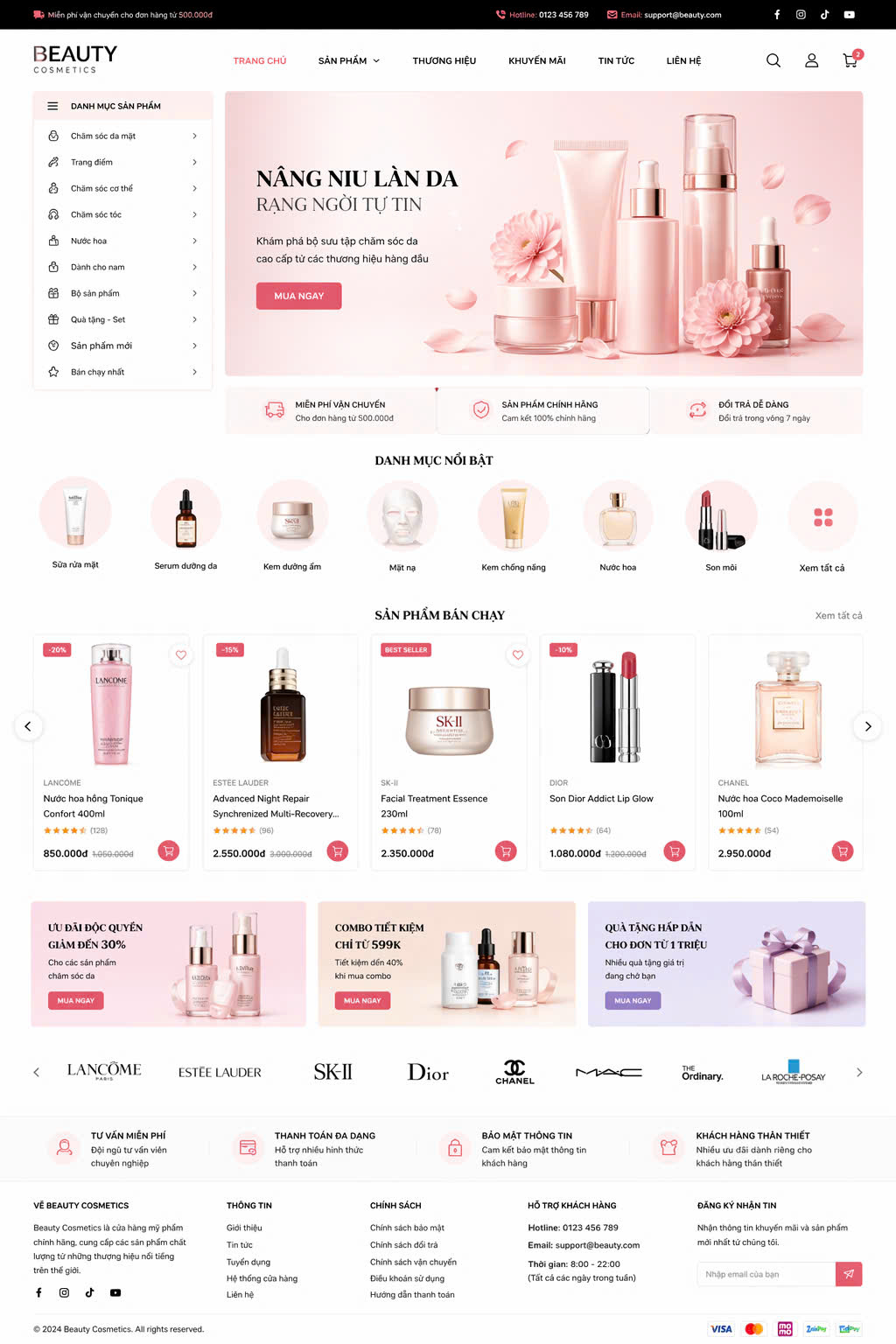 Website Mỹ Phẩm Cao Cấp V4