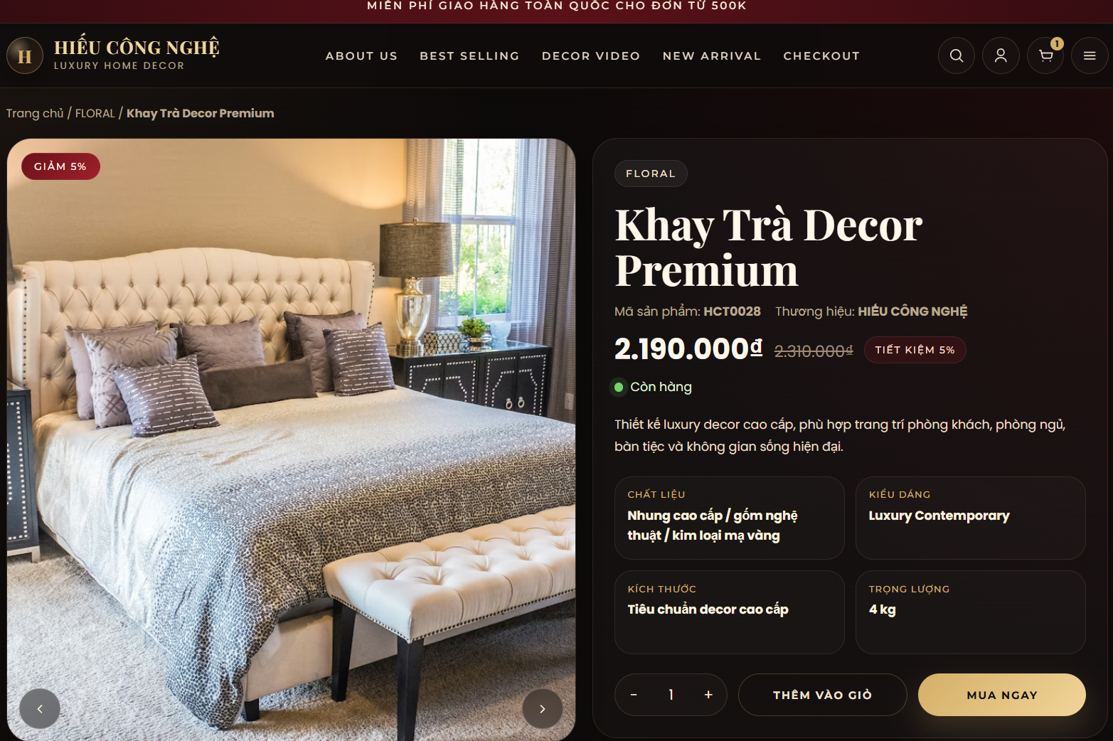 Website Nội Thất Decor V3