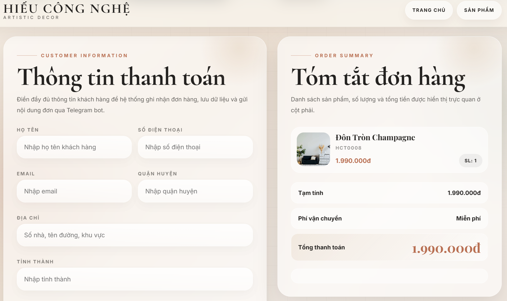 Website Nội Thất Decor V5