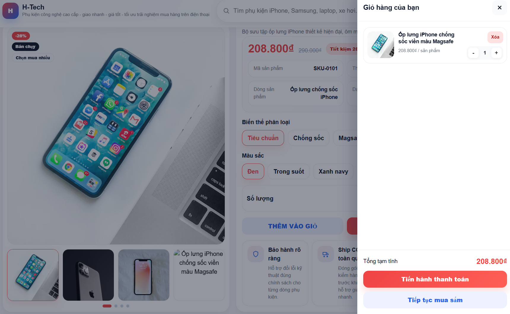Website Phụ Kiện Công Nghệ V3