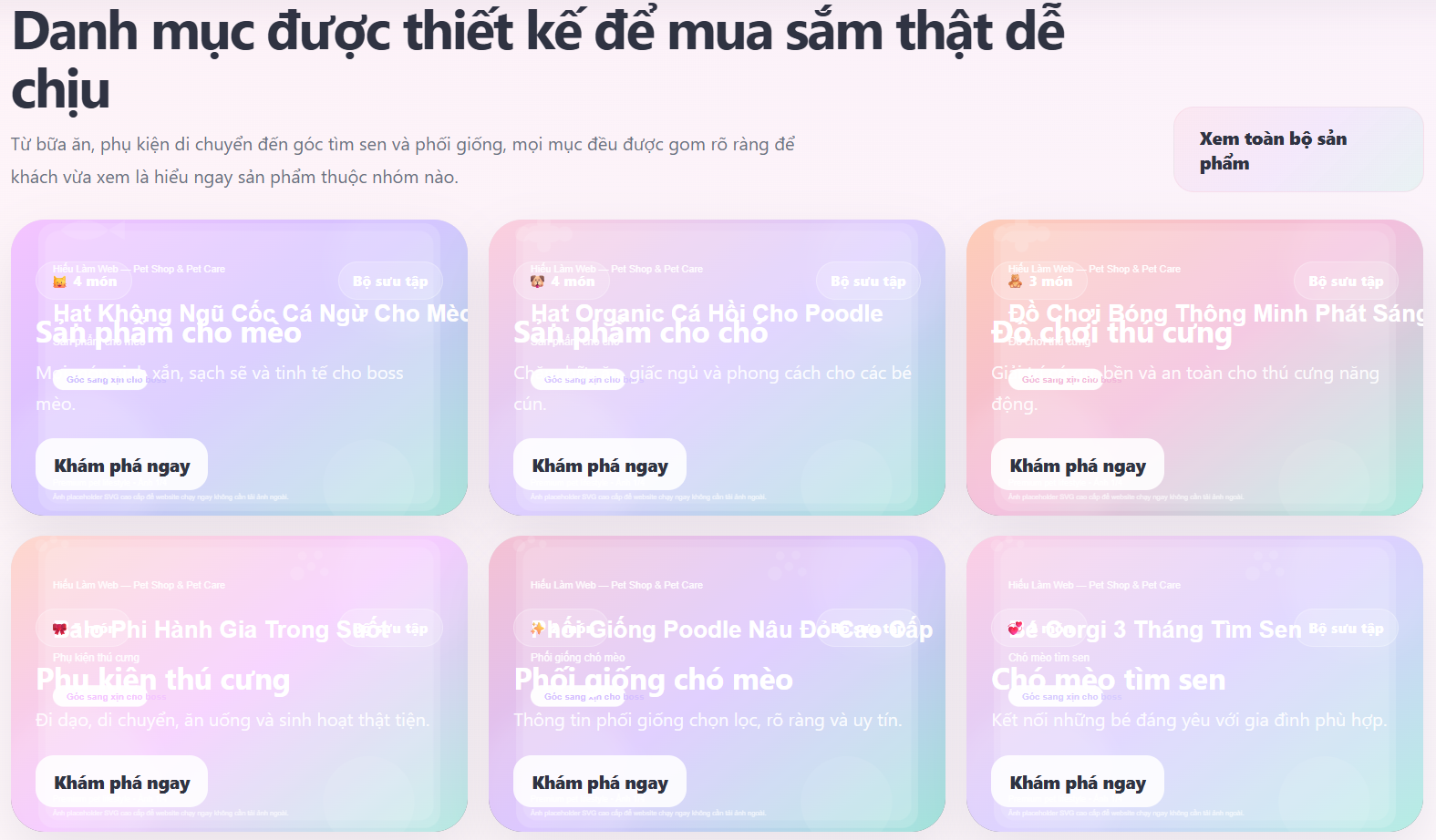 Website thú cưng cao cấp V4